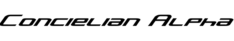 Concielian Alpha font preview