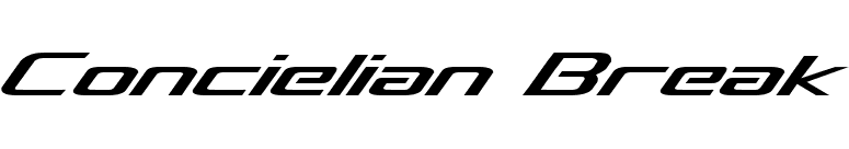Concielian Break font preview