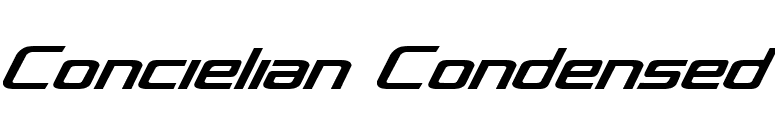 Concielian Condensed font preview