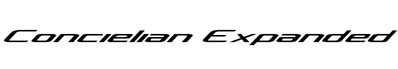 Concielian Expanded font preview