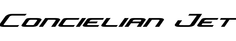 Concielian Jet font preview