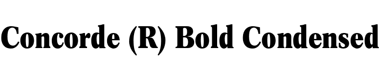 Concorde (R) Bold Condensed font preview