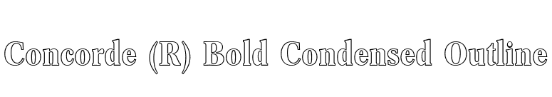 Concorde (R) Bold Condensed Outline font preview