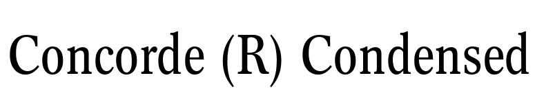 Concorde (R) Condensed font preview