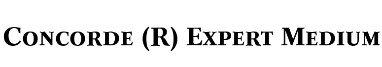 Concorde (R) Expert Medium font preview