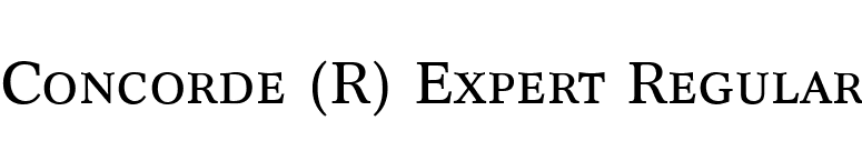 Concorde (R) Expert Regular font preview