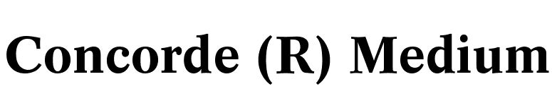 Concorde (R) Medium font preview