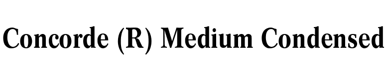 Concorde (R) Medium Condensed font preview