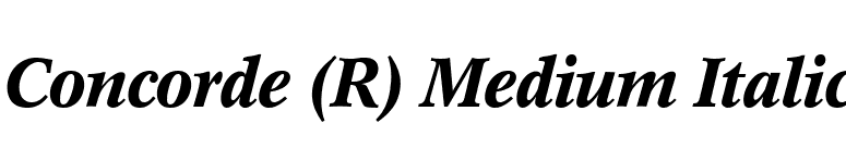 Concorde (R) Medium Italic font preview