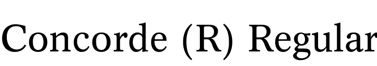 Concorde (R) Regular font preview