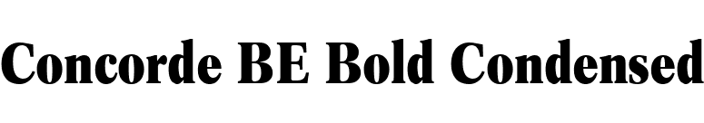 Concorde BE Bold Condensed font preview