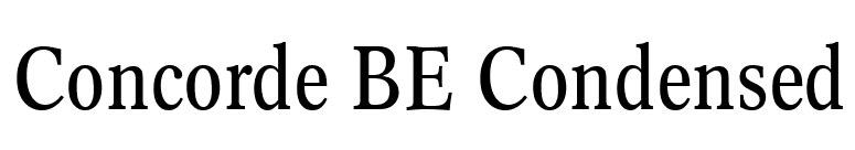 Concorde BE Condensed font preview