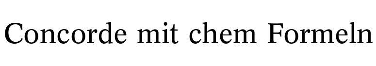 Concorde mit chem Formeln font preview