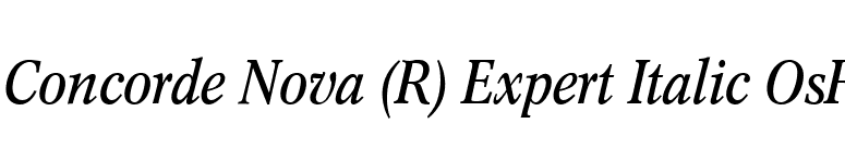 Concorde Nova (R) Expert Italic OsF font preview
