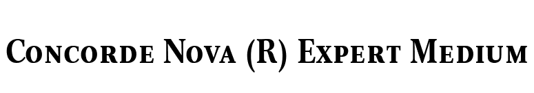 Concorde Nova (R) Expert Medium font preview