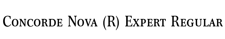 Concorde Nova (R) Expert Regular font preview