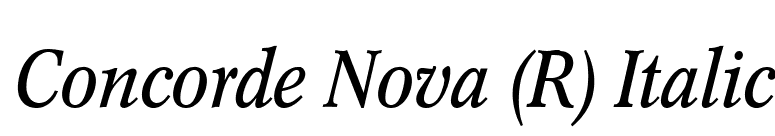 Concorde Nova (R) Italic font preview