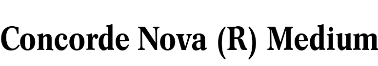 Concorde Nova (R) Medium font preview