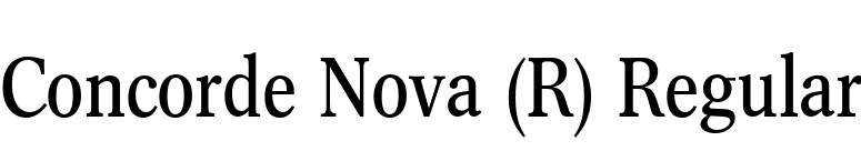 Concorde Nova (R) Regular font preview