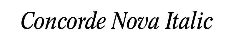 Concorde Nova Italic font preview