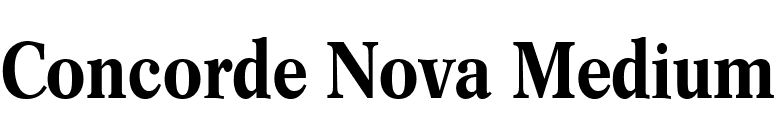 Concorde Nova Medium font preview