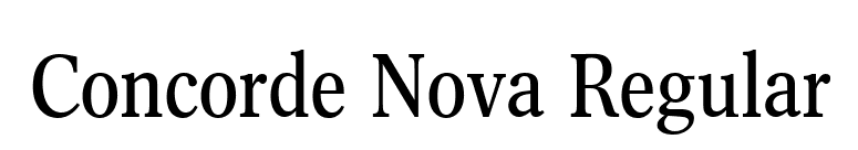 Concorde Nova Regular font preview