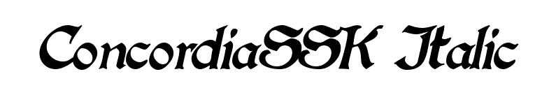 ConcordiaSSK Italic font preview