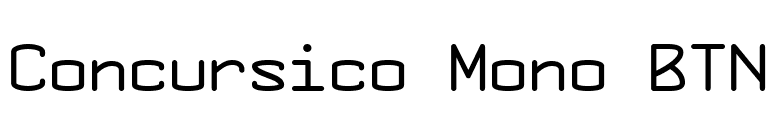 Concursico Mono BTN font preview