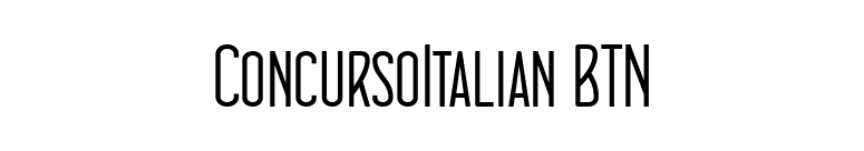 ConcursoItalian BTN font preview