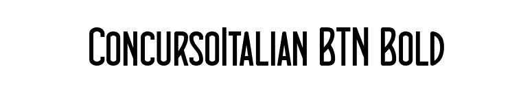 ConcursoItalian BTN Bold font preview