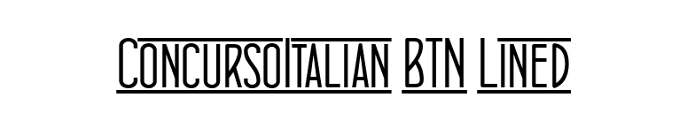 ConcursoItalian BTN Lined font preview