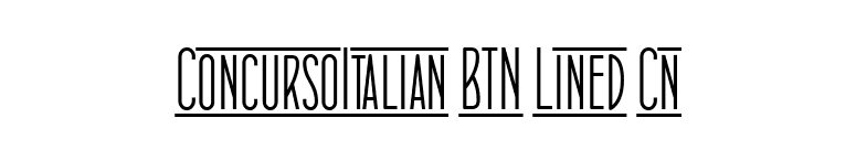ConcursoItalian BTN Lined Cn font preview