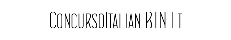 ConcursoItalian BTN Lt font preview