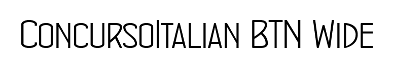 ConcursoItalian BTN Wide font preview