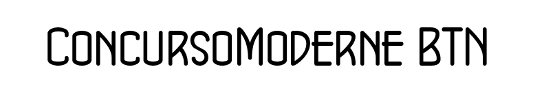 ConcursoModerne BTN font preview