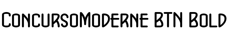 ConcursoModerne BTN Bold font preview