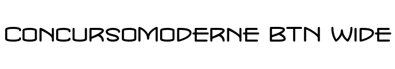 ConcursoModerne BTN Wide font preview