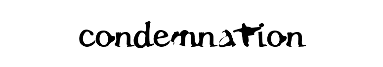 Condemnation font preview