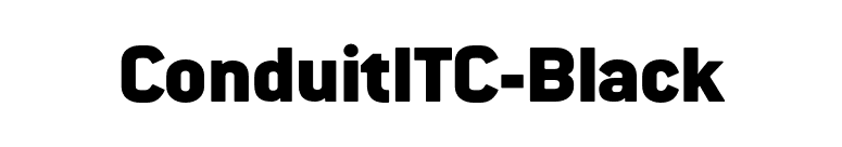 ConduitITC-Black font preview