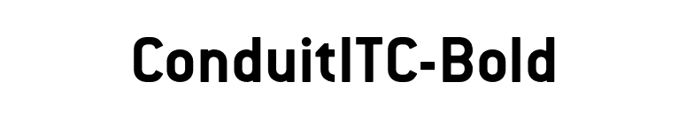 ConduitITC-Bold font preview