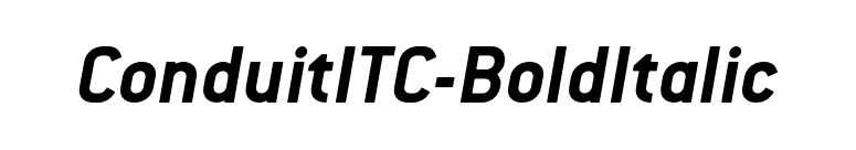 ConduitITC-BoldItalic font preview