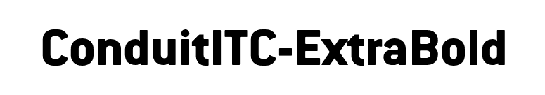 ConduitITC-ExtraBold font preview