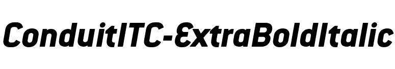 ConduitITC-ExtraBoldItalic font preview