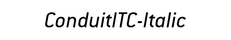 ConduitITC-Italic font preview