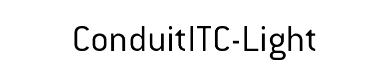 ConduitITC-Light font preview