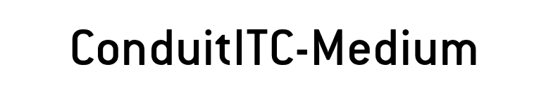 ConduitITC-Medium font preview