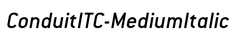 ConduitITC-MediumItalic font preview