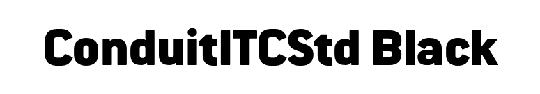ConduitITCStd Black font preview
