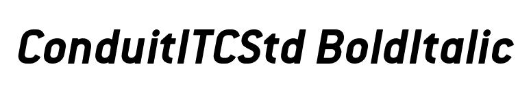ConduitITCStd BoldItalic font preview