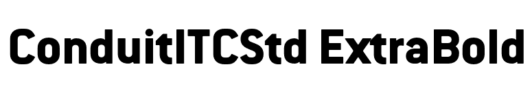 ConduitITCStd ExtraBold font preview